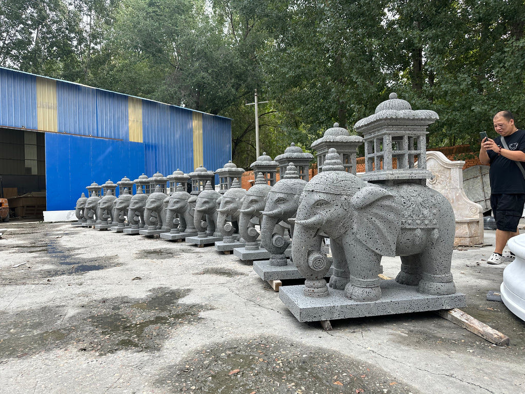Hand-Carved Animal Stone Sculpture | Natural Marble & Granite Statue