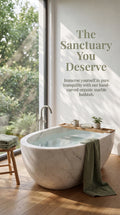 Hand Carved Natural Marble Bathtub | Freestanding Luxury Tub
